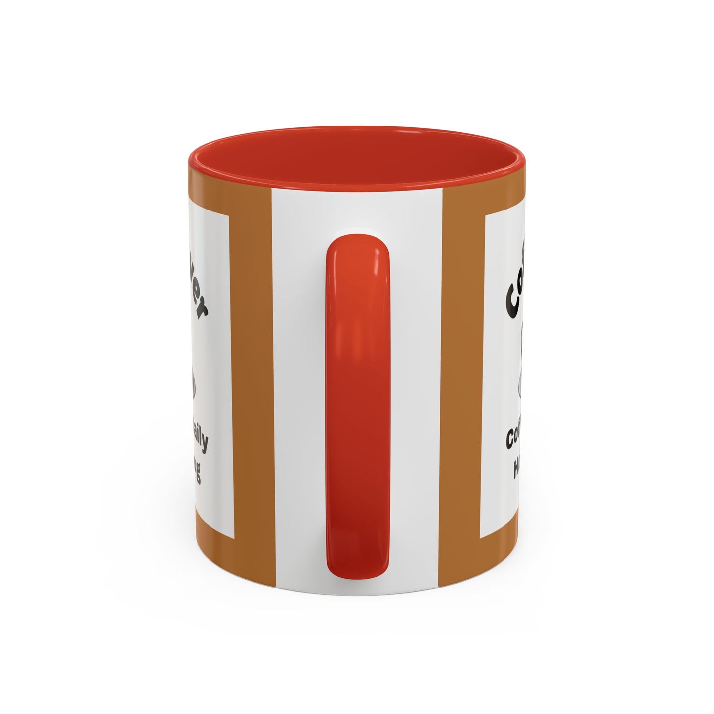 Coffee Lover Accent Mug - Daily Hug in a Mug for Coffee Enthusiasts