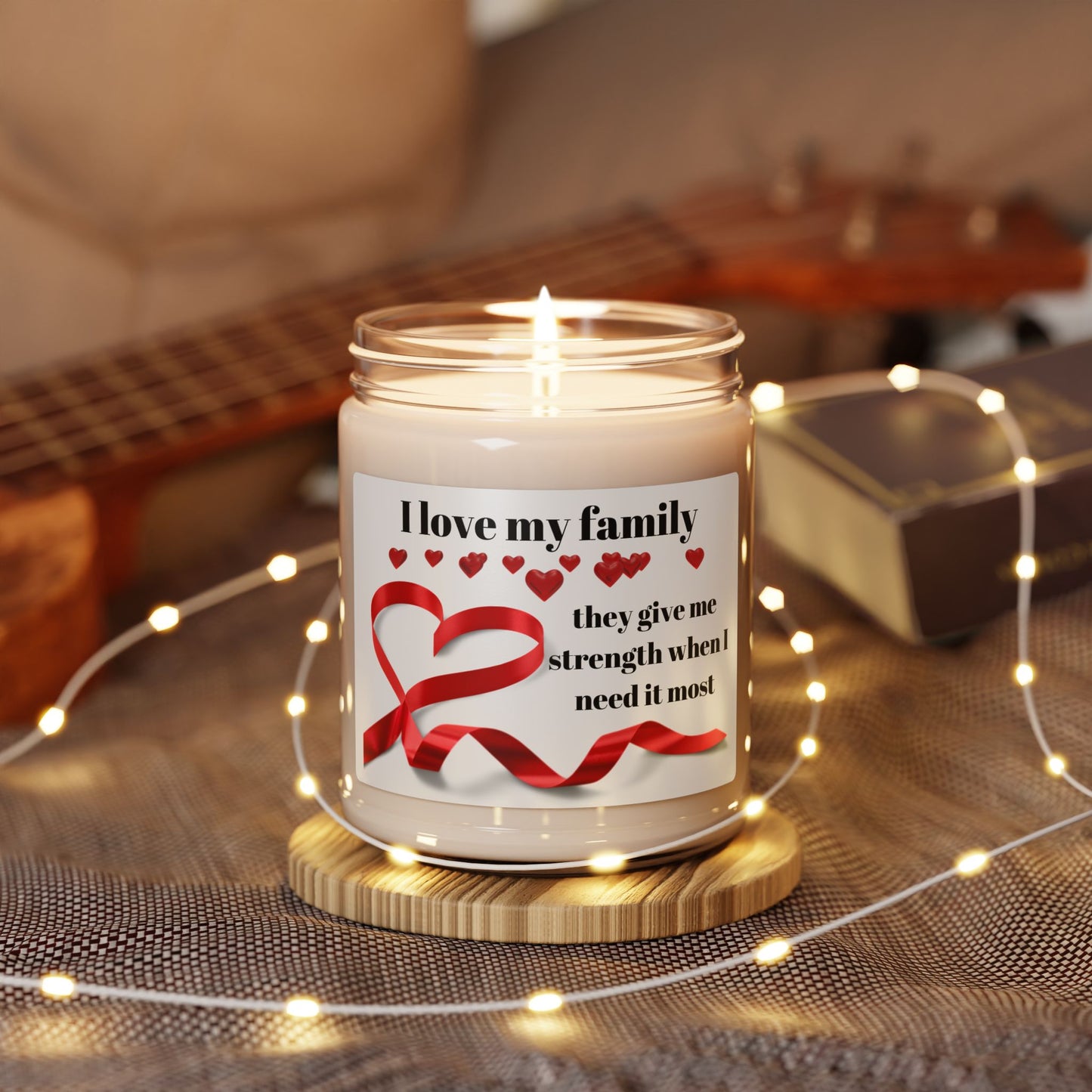 I love my family Scented Soy Candle - Heartfelt Gift for Loved Ones