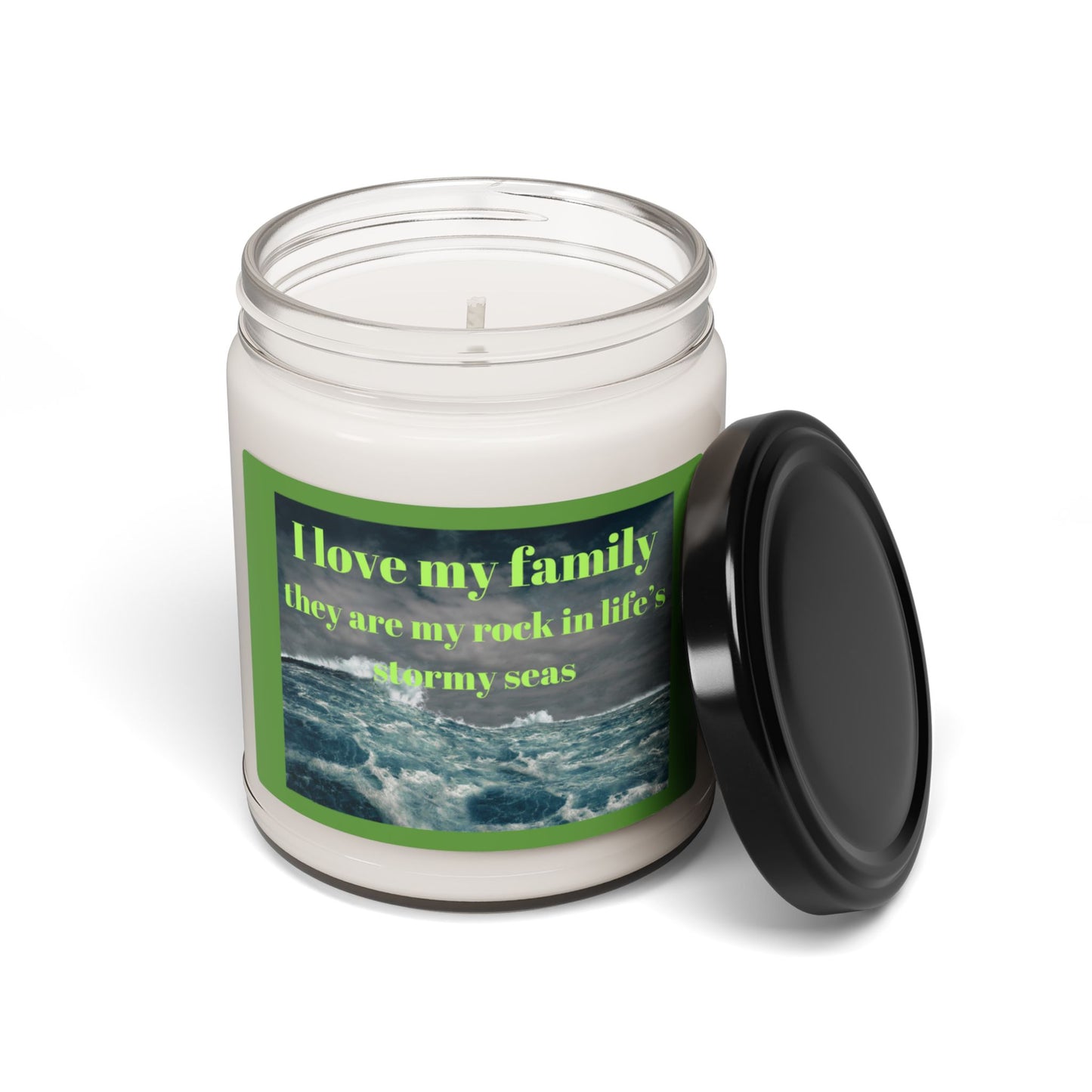 Family Love Scented Soy Candle - they are my rock-9oz Inspirational Home Decor