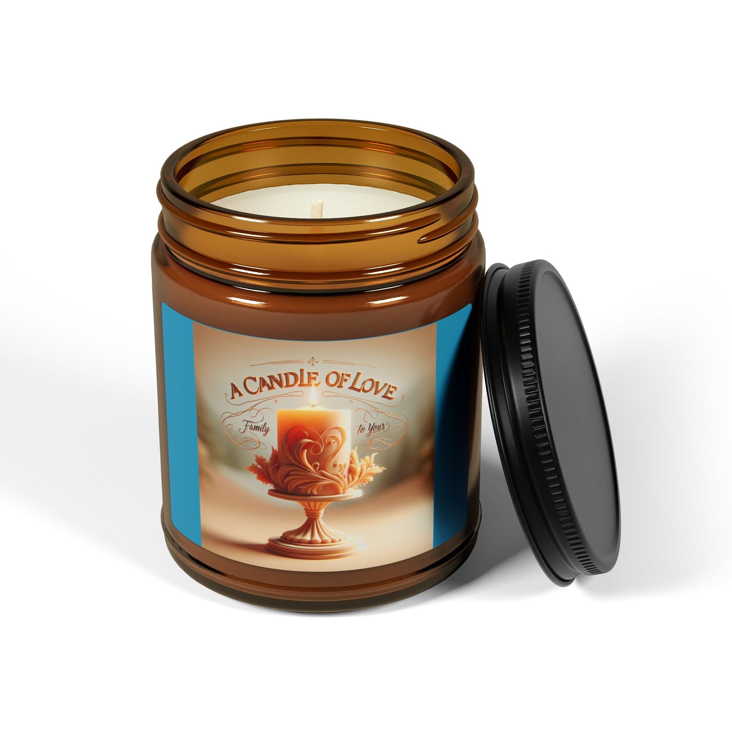 A Candle of Love - Scented Soy Candle in Amber Jar