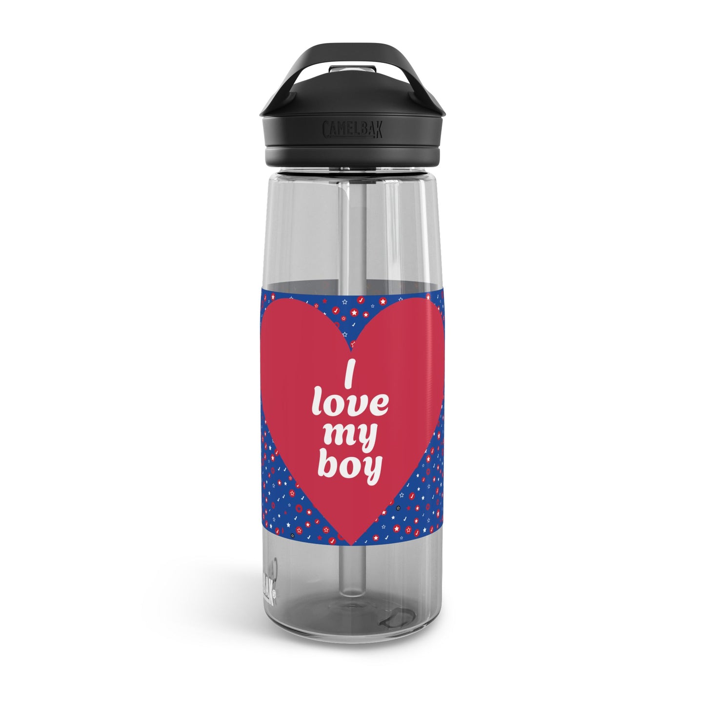 CamelBak Eddy® Love Water Bottle - 20oz/25oz with Heart Design "I love my boy"