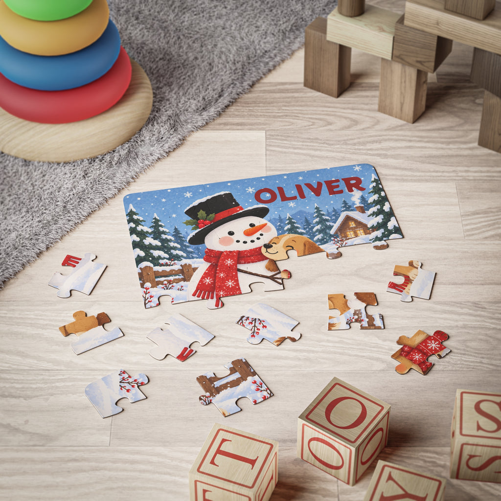 Snowman & Puppy Winter Puzzle