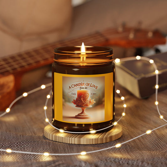 Bougie parfumée au soja A Candle of Love - Pot ambré multi-tailles pour une ambiance chaleureuse