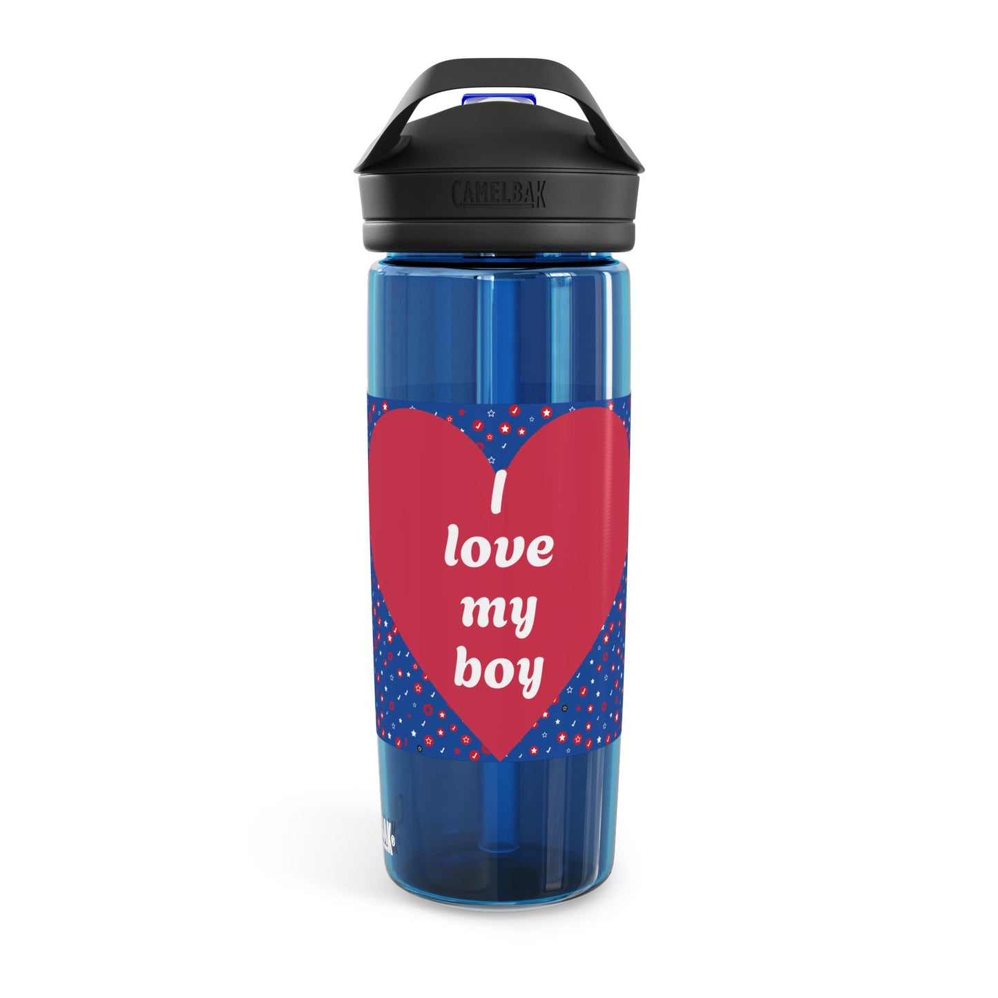 CamelBak Eddy® Love Water Bottle - 20oz/25oz with Heart Design "I love my boy"