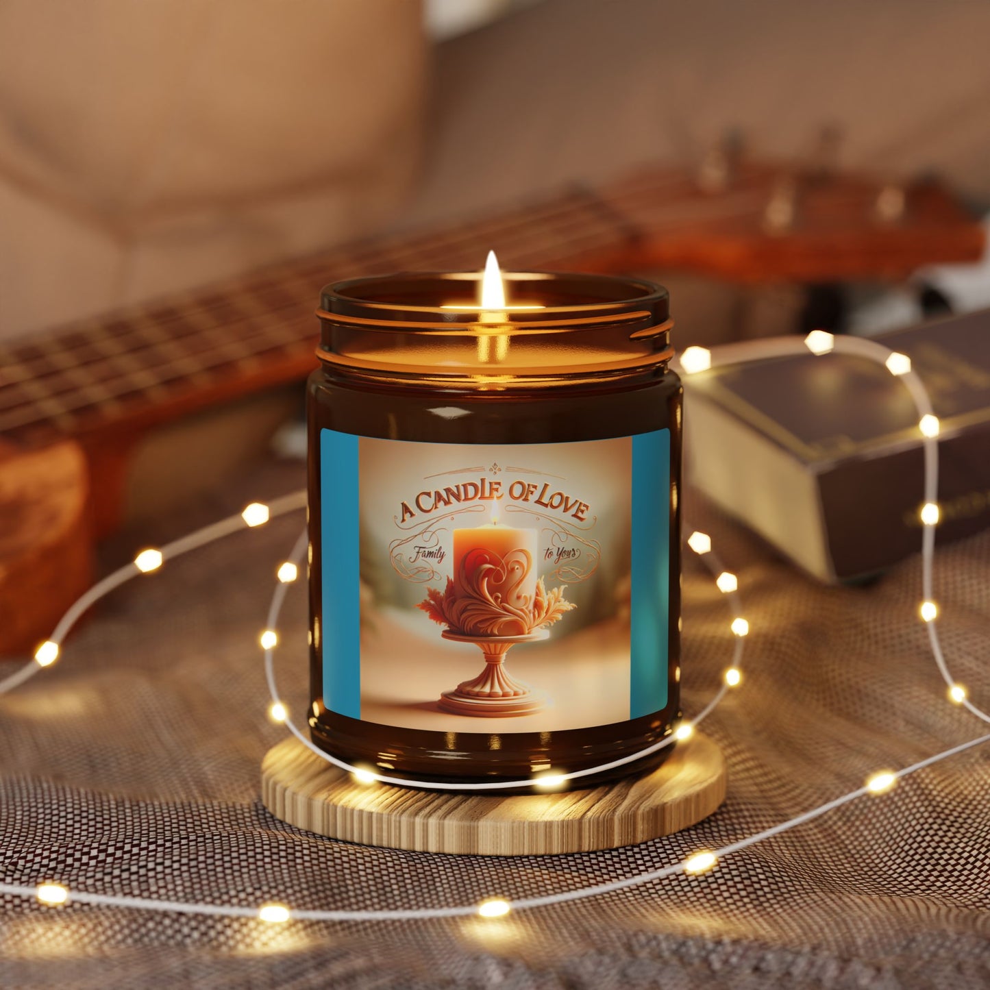 A Candle of Love - Scented Soy Candle in Amber Jar