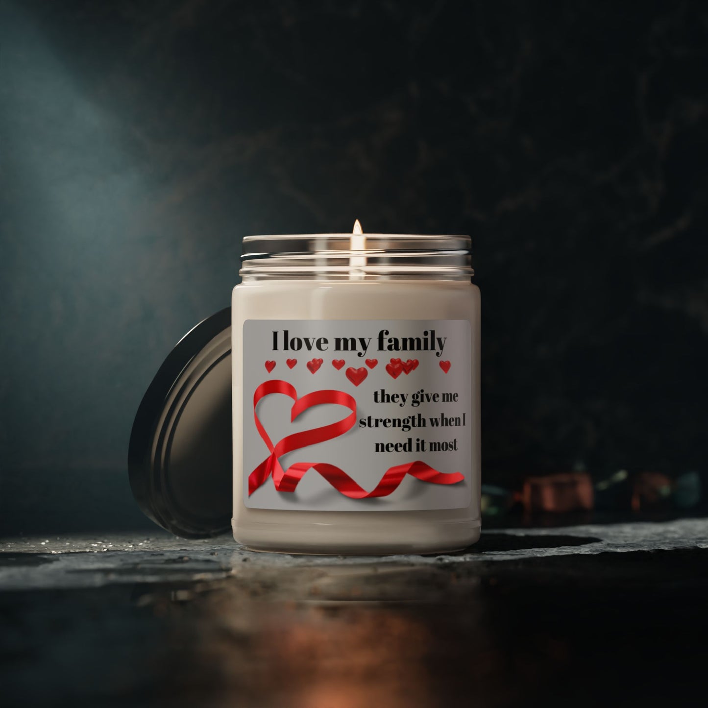 I love my family Scented Soy Candle - Heartfelt Gift for Loved Ones