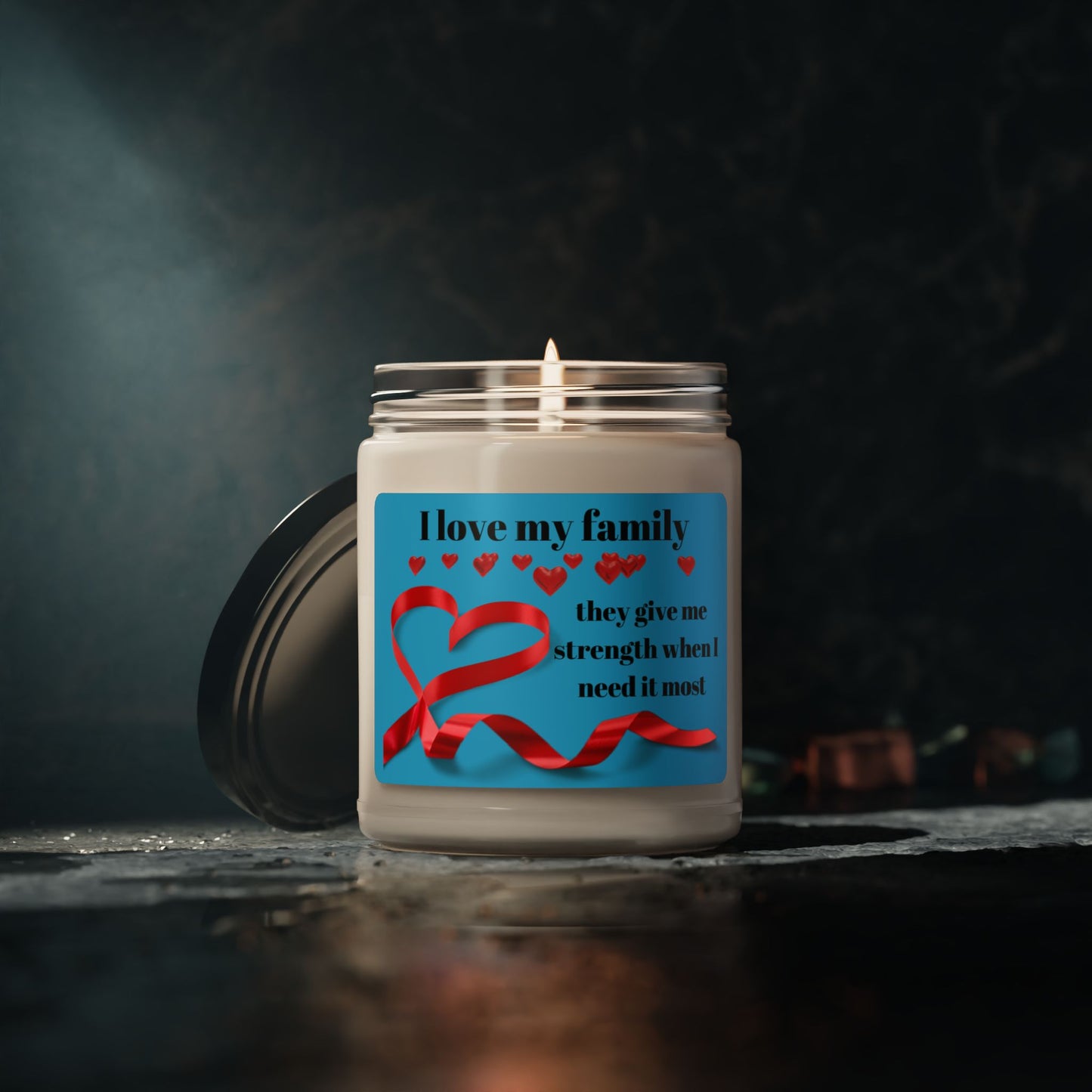 I love my family Scented Soy Candle - Heartfelt Gift for Loved Ones