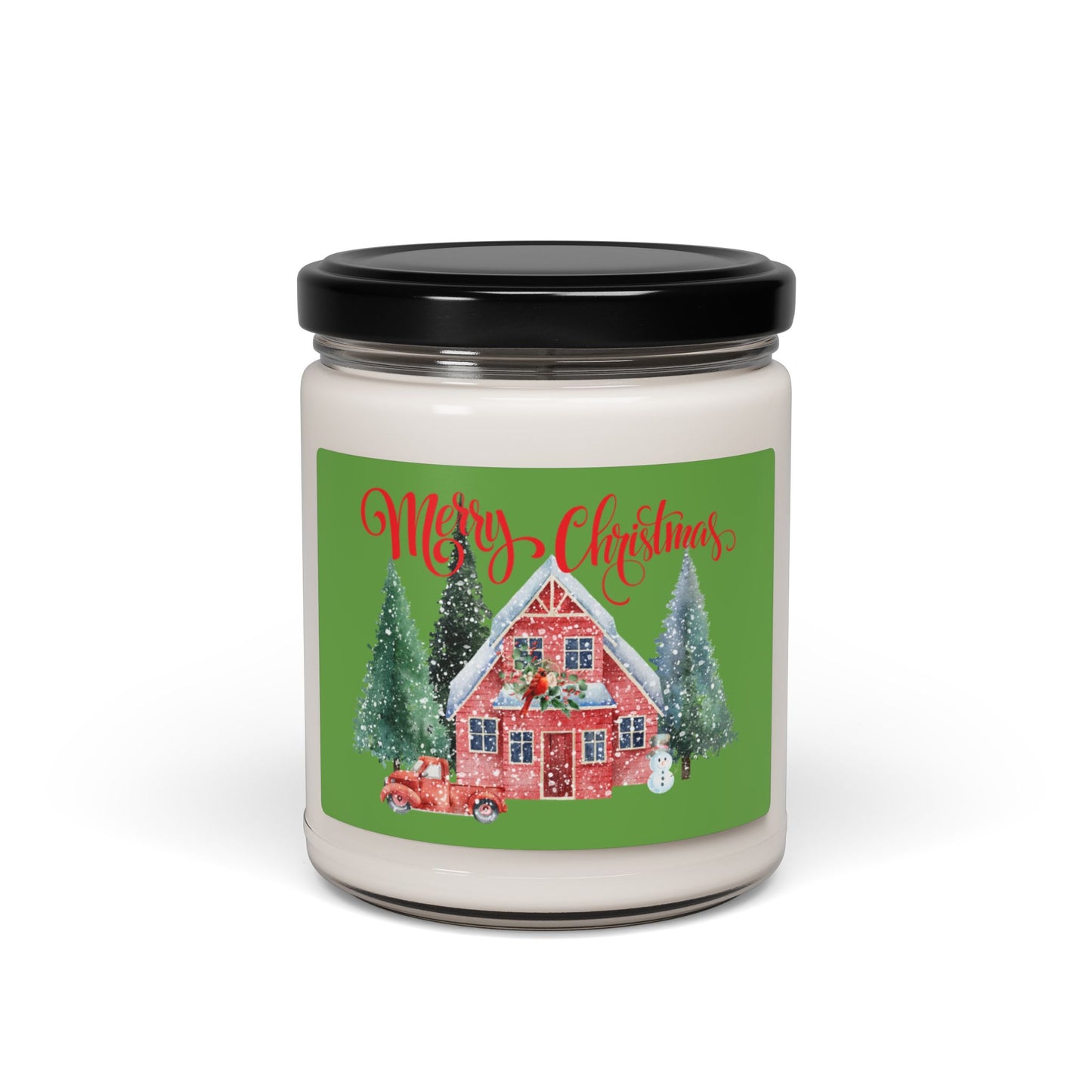 Merry Christmas Scented Soy Candle - 9oz Holiday Decor