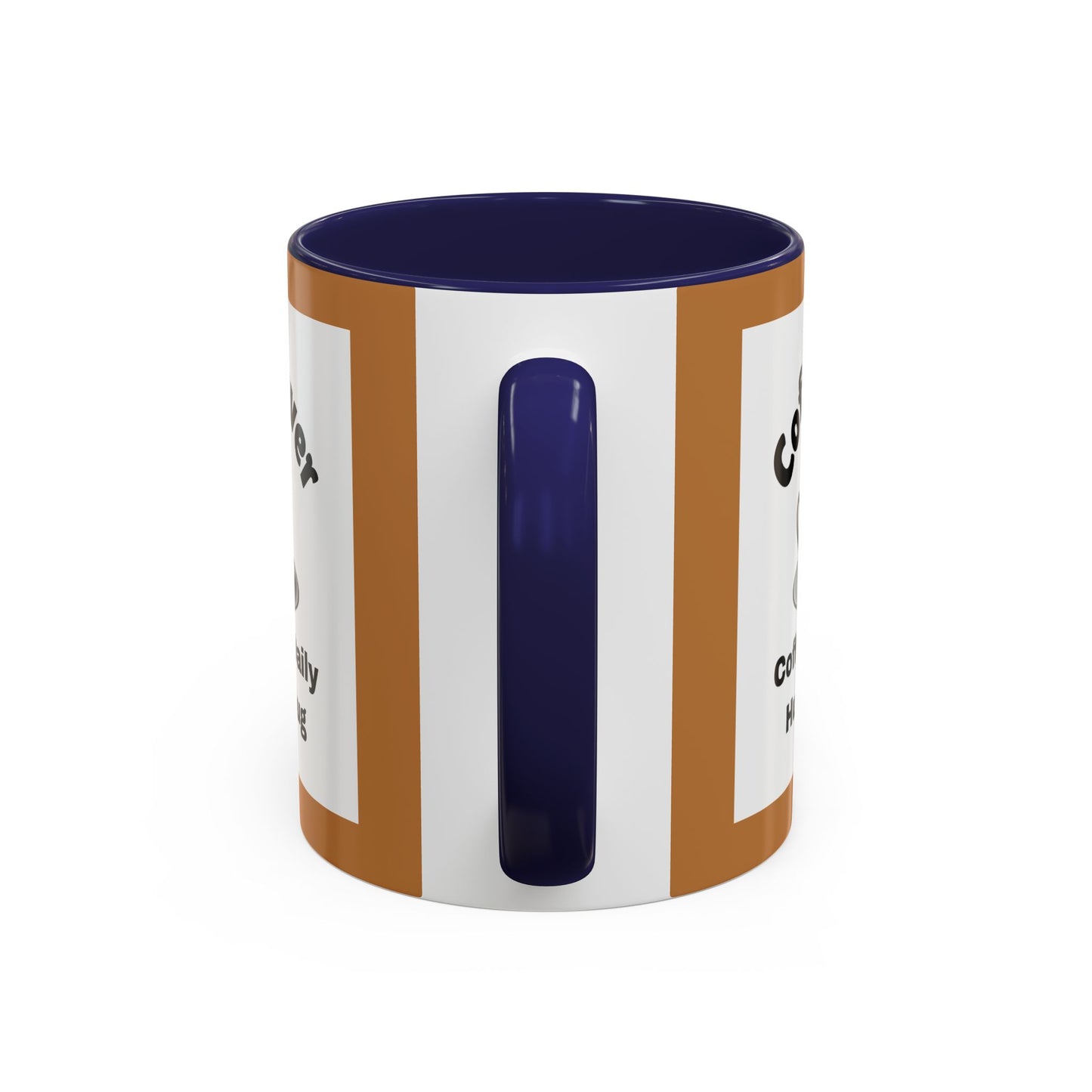 Coffee Lover Accent Mug - Daily Hug in a Mug for Coffee Enthusiasts