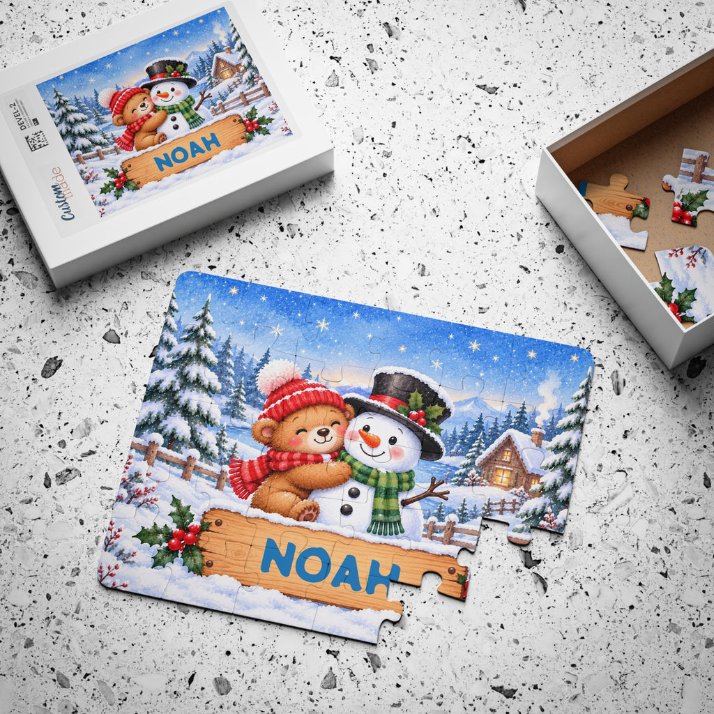 Snowman & Bear Winter Puzzle