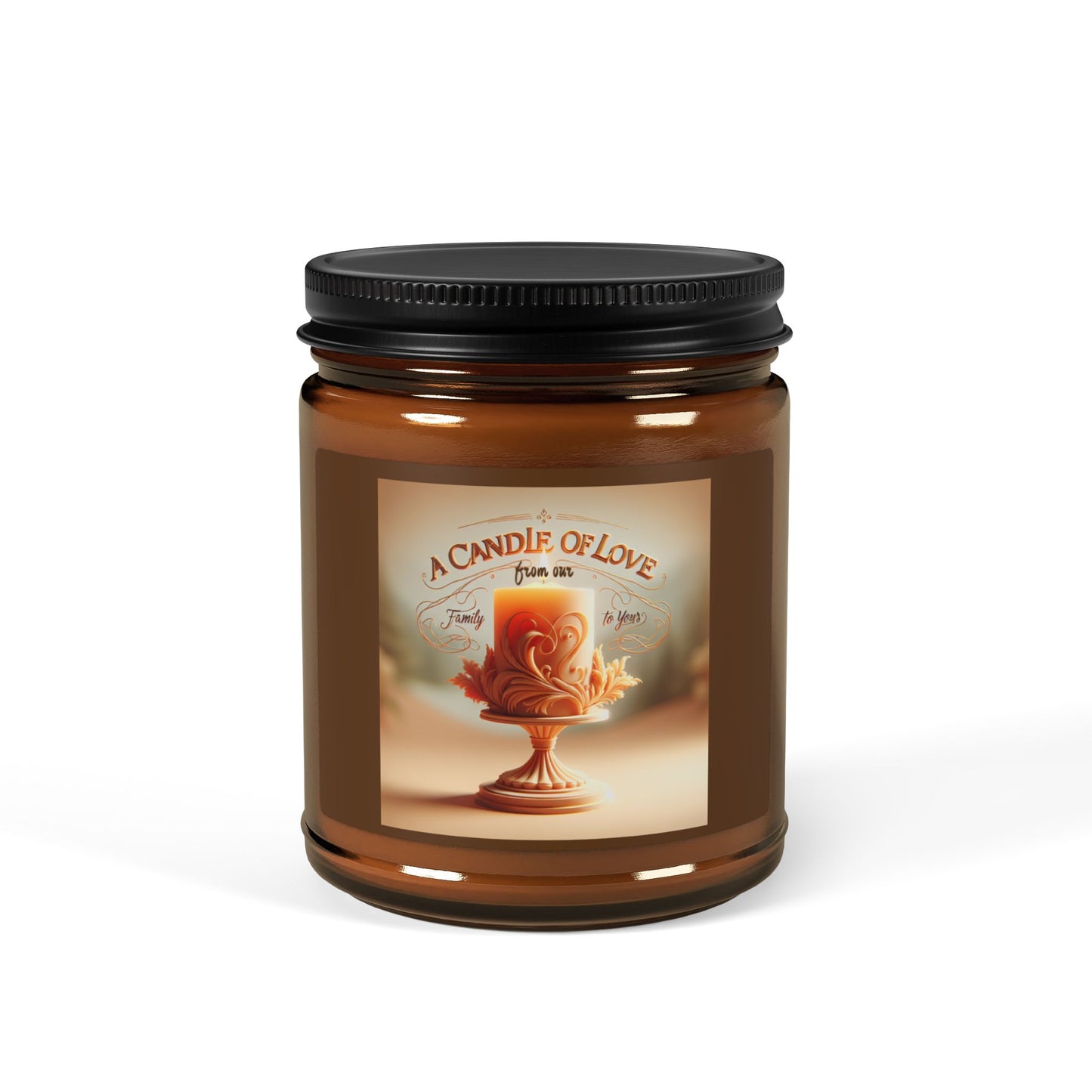 Bougie parfumée au soja A Candle of Love - Pot ambré multi-tailles pour une ambiance chaleureuse