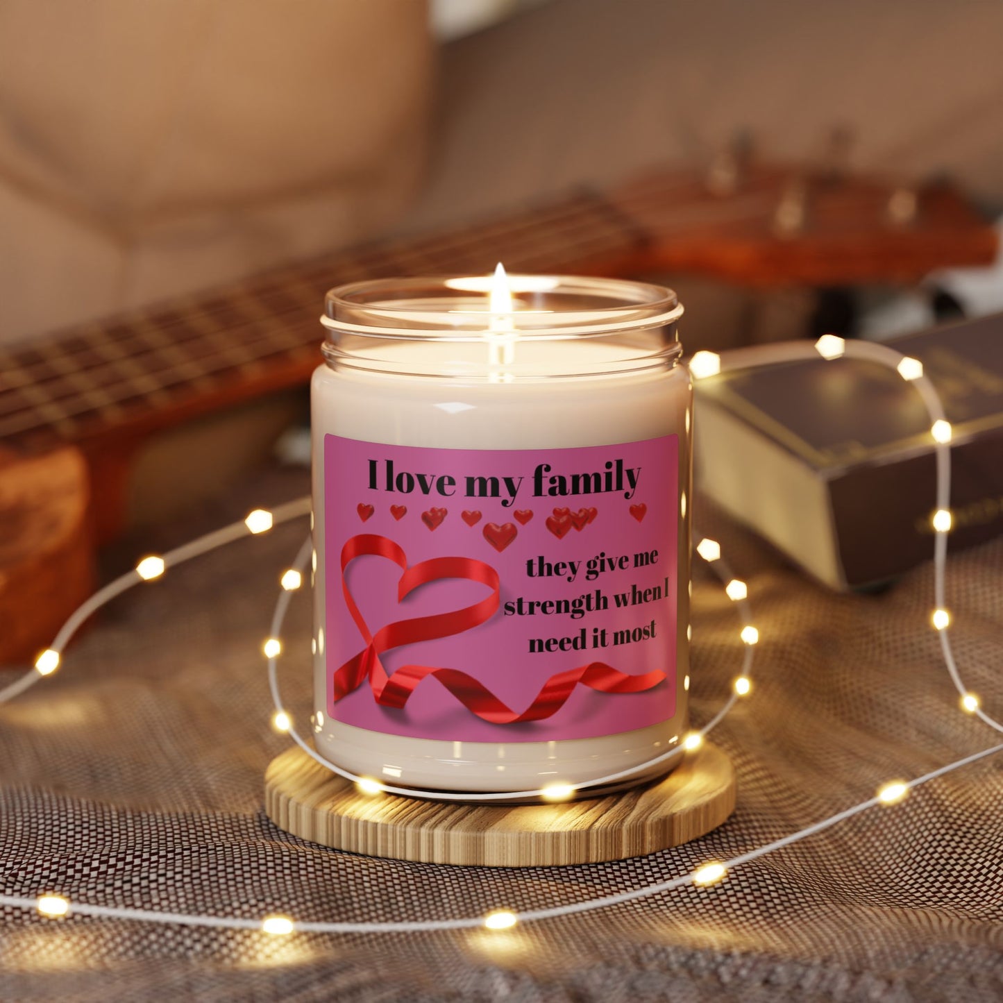 I love my family Scented Soy Candle - Heartfelt Gift for Loved Ones