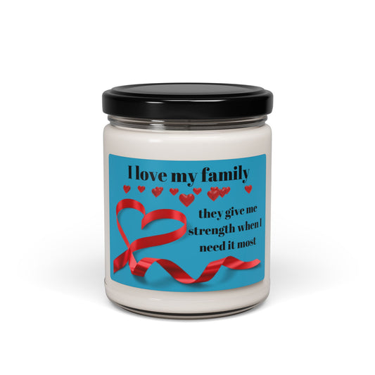 I love my family Scented Soy Candle - Heartfelt Gift for Loved Ones