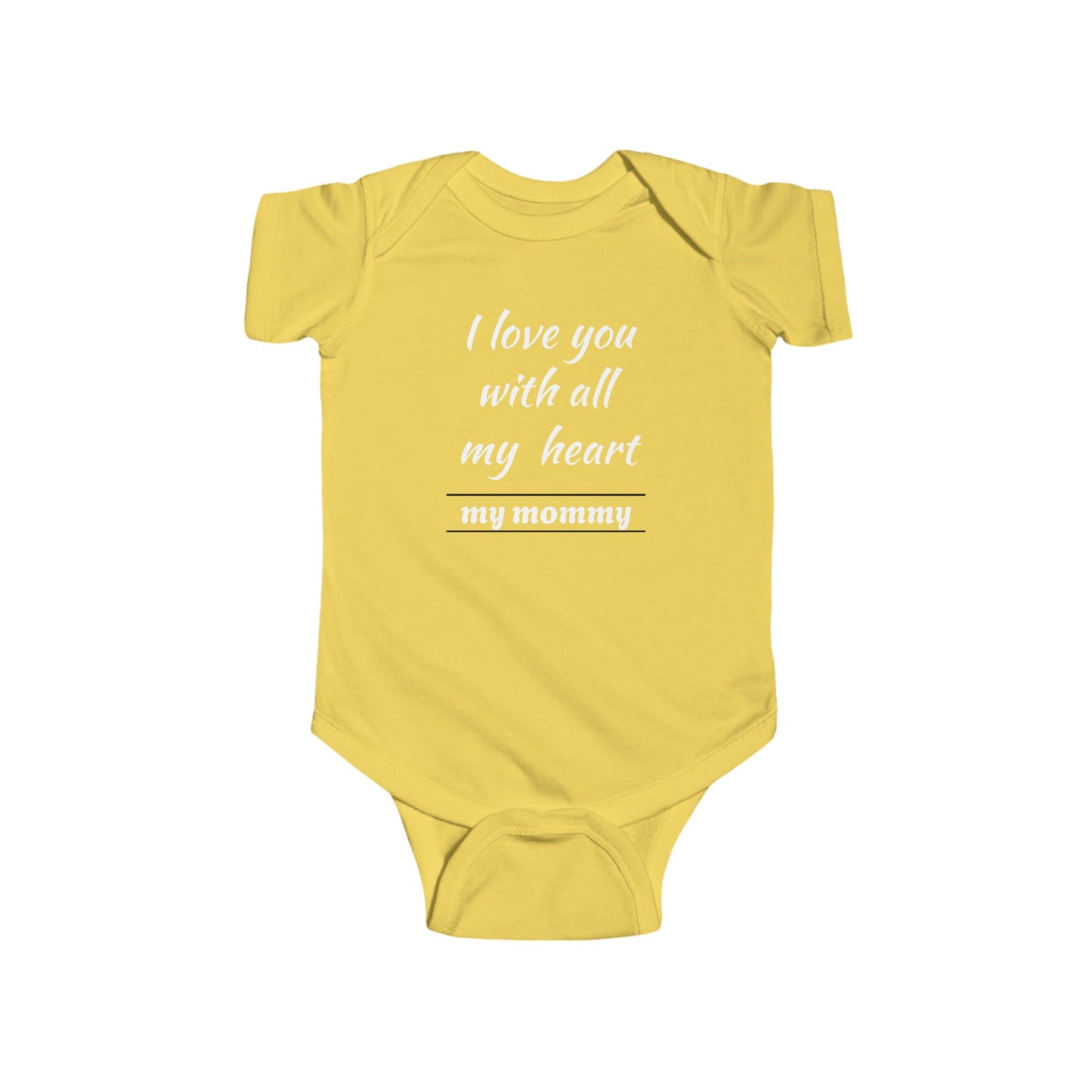 I Love You with All My heart  my mommy Infant Bodysuit - Cute Baby Onesie for New Parents