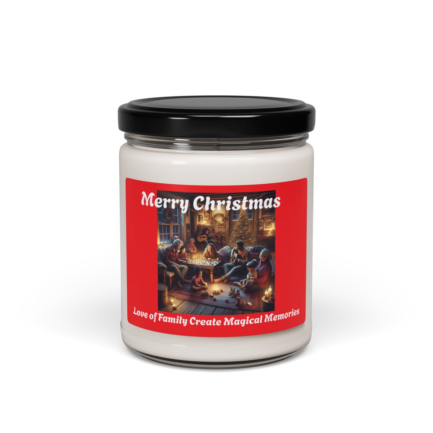 Merry Christmas Scented Soy Candle - Love of Family Create Magical Memories