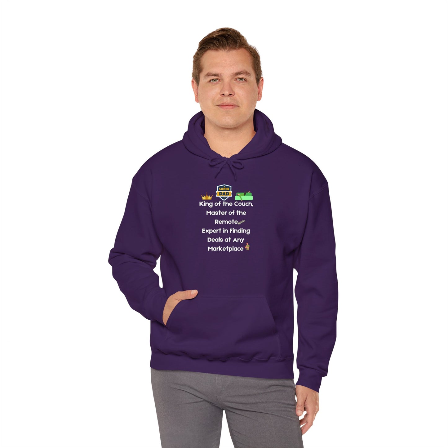 King of the Couch Hoodie - Unisex Heavy Blend™ Sweatshirt for Homebodies