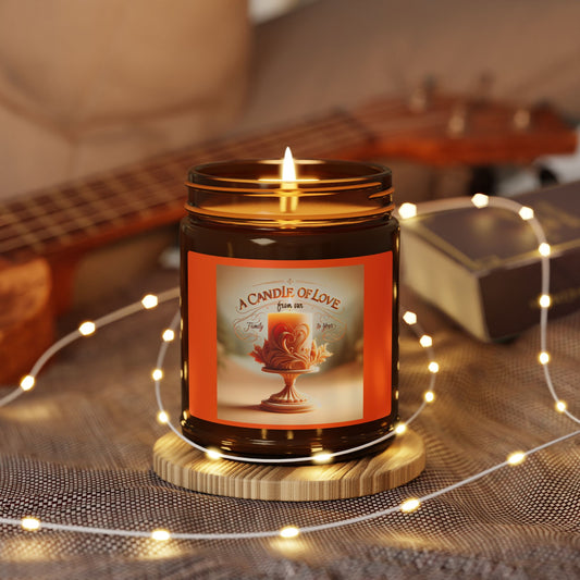 Bougie parfumée au soja A Candle of Love - Pot ambré multi-tailles pour une ambiance chaleureuse